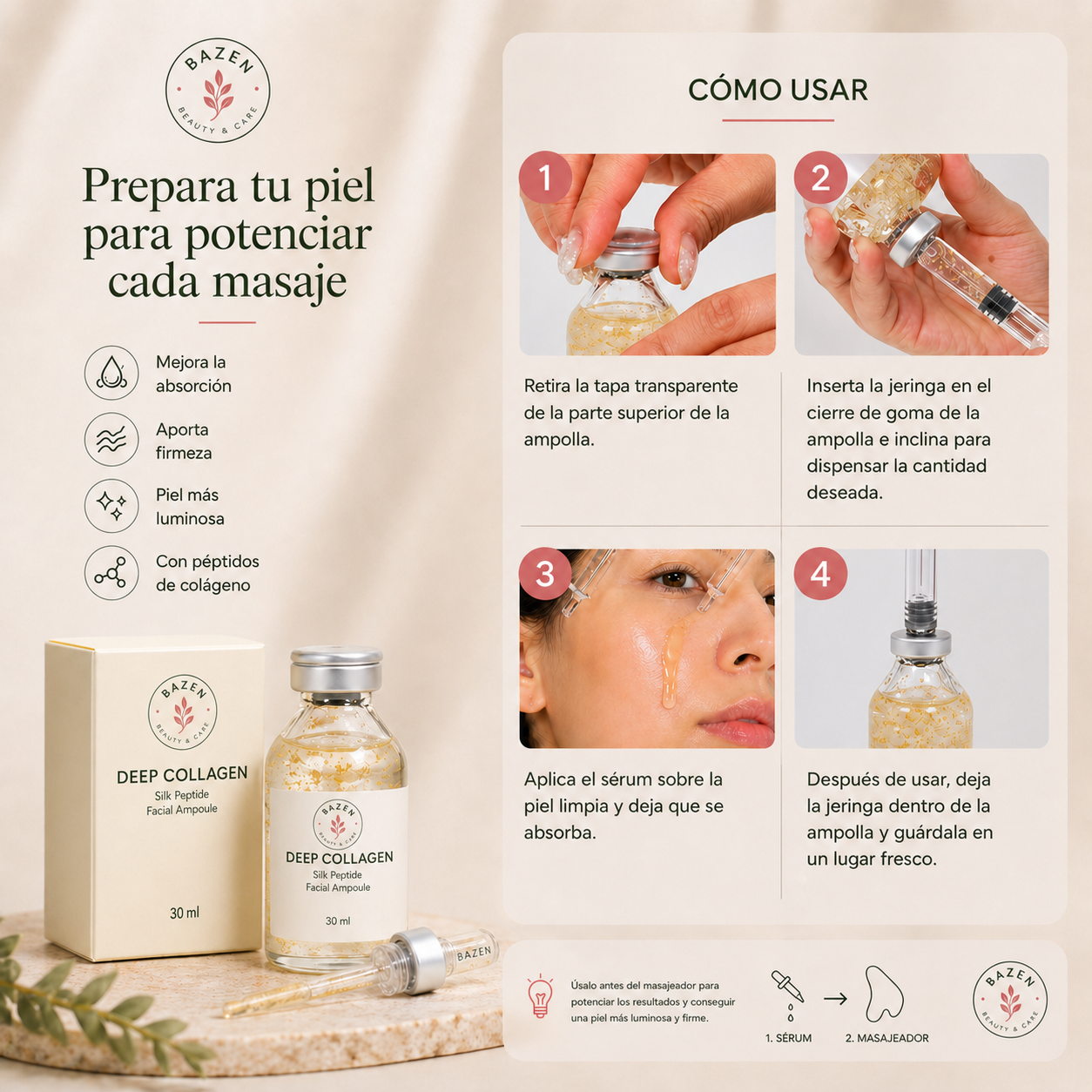 Sérum Facial Deep Collagen con Péptidos