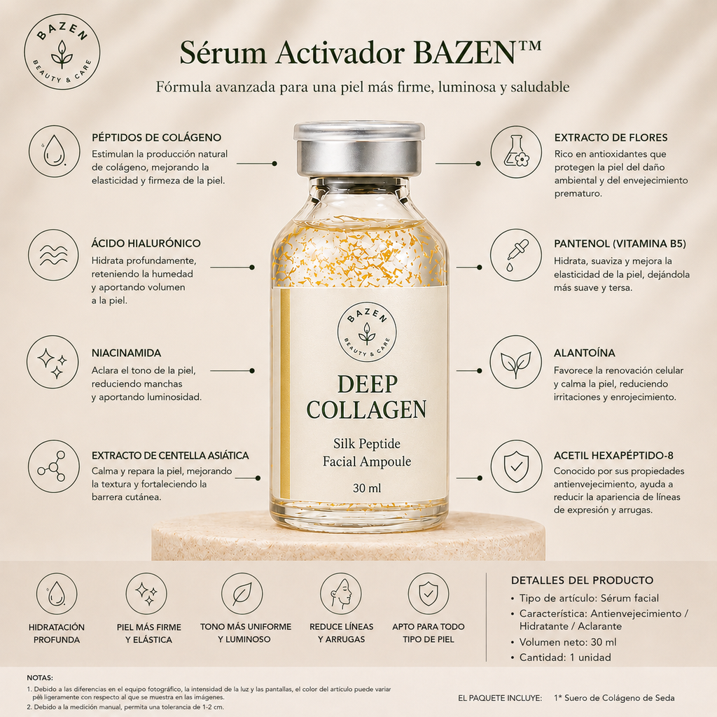Sérum Facial Deep Collagen con Péptidos