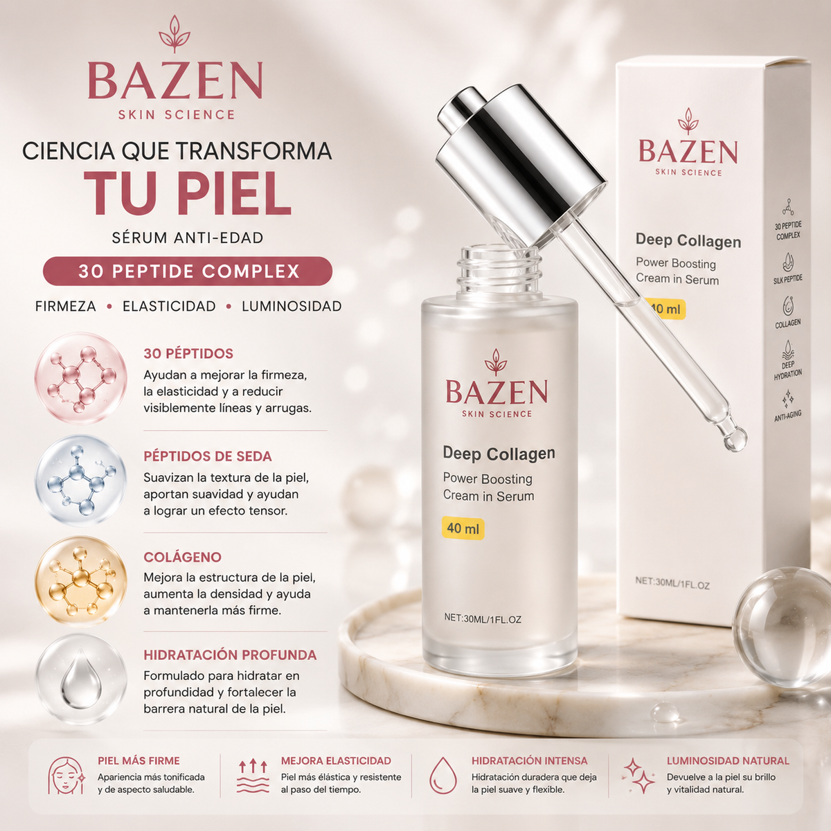 Tratamiento Lifting Intensivo de Péptidos de Seda – BAZEN™