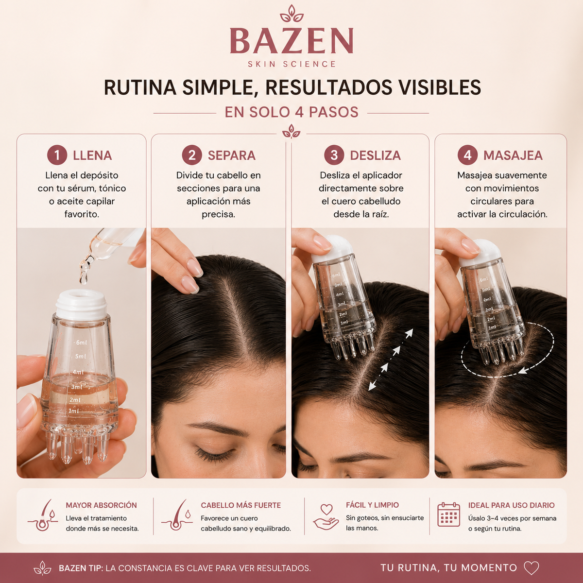 Scalp Serum Applicator – BAZEN™
