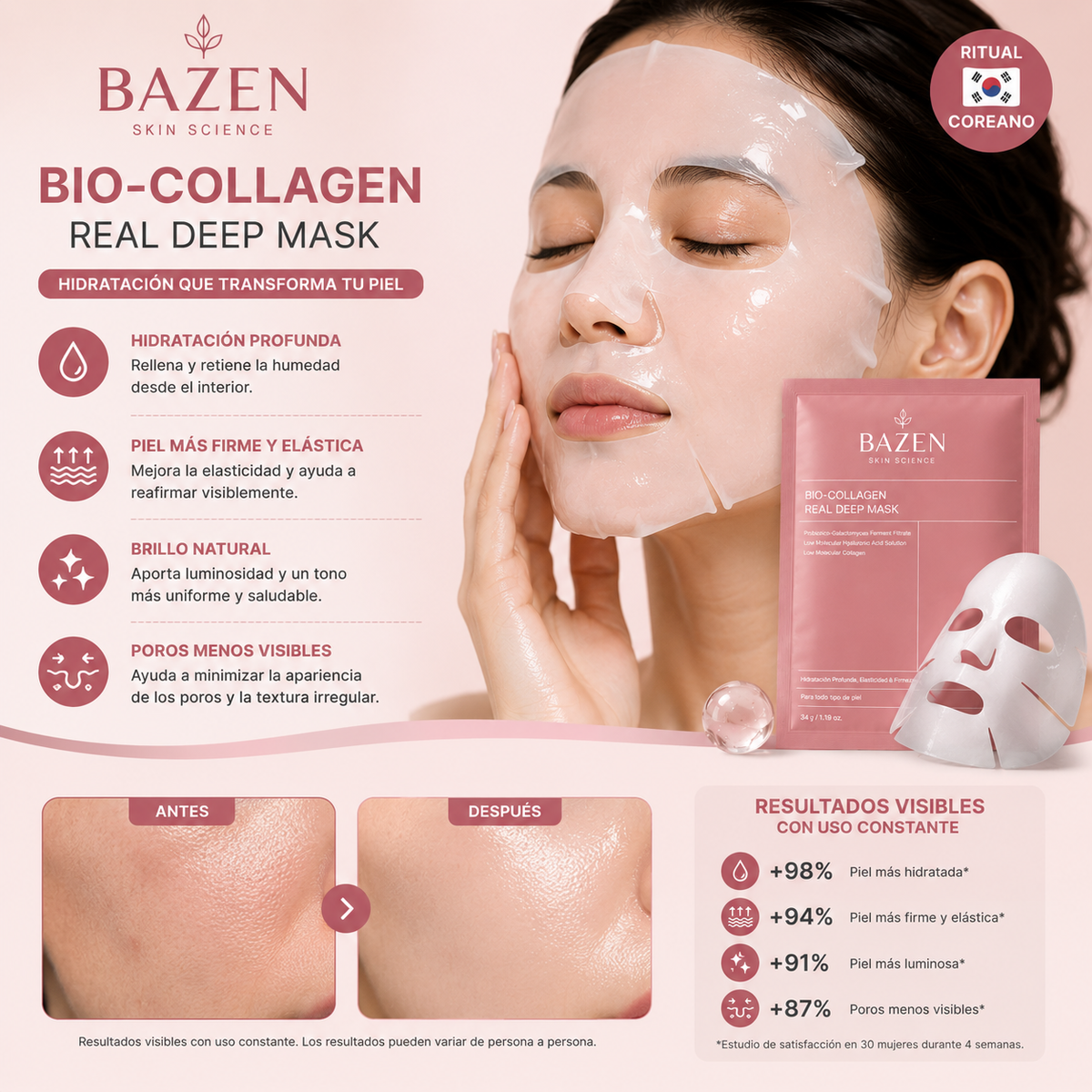 Bio Collagen Face Mask - BAZEN™