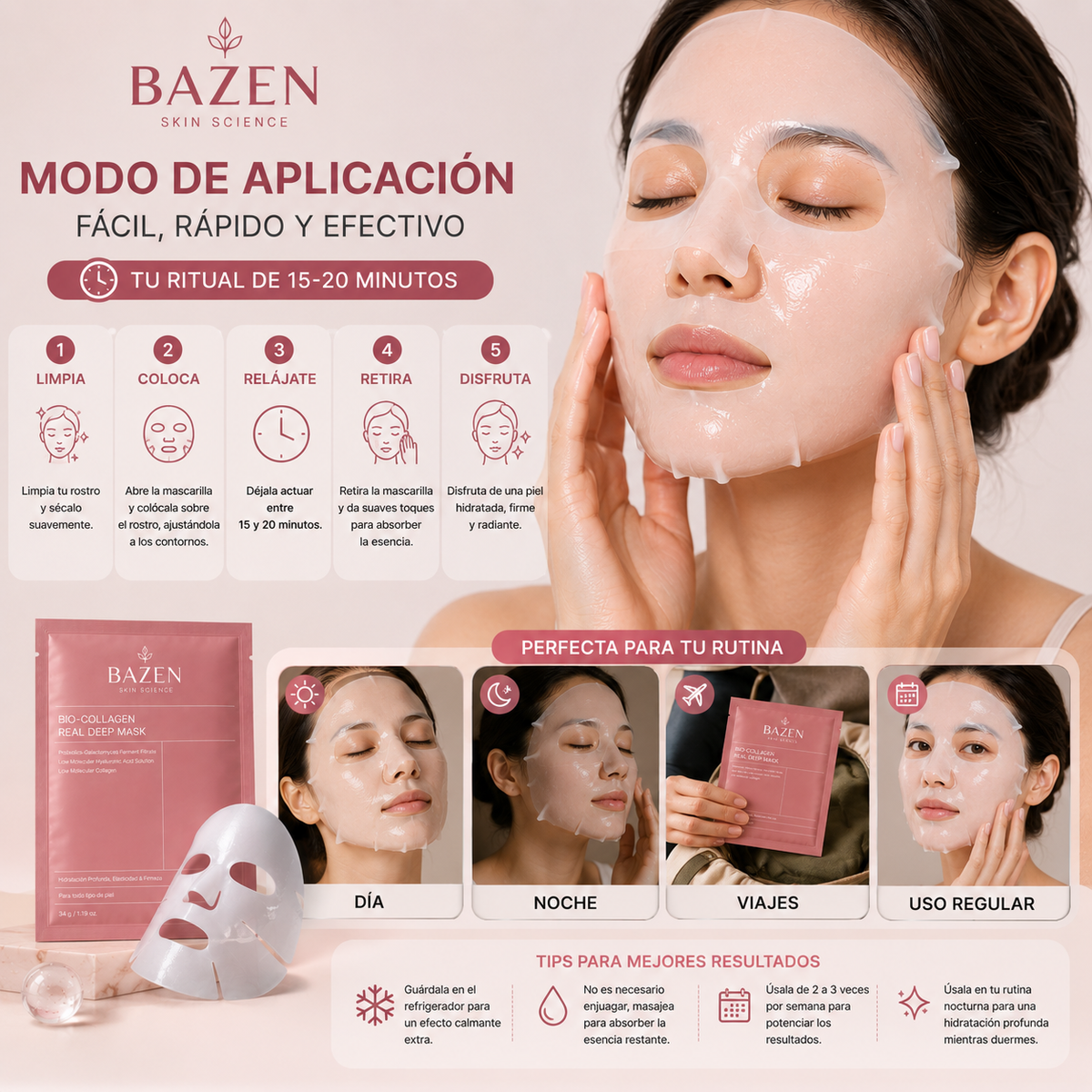 Bio Collagen Face Mask - BAZEN™