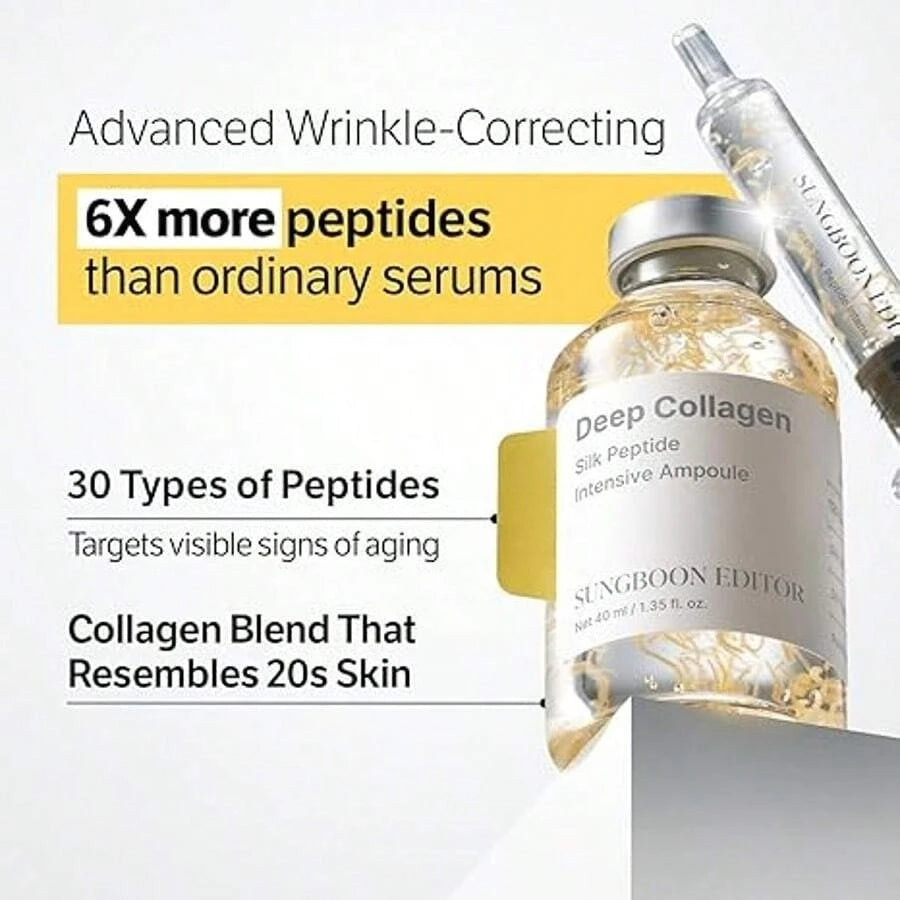 Silk Peptide Intensive Lifting Ampoule |Anti-Aging Serum For Face With Collagen & 30 Peptide Complex  Skin Tightening & Firming